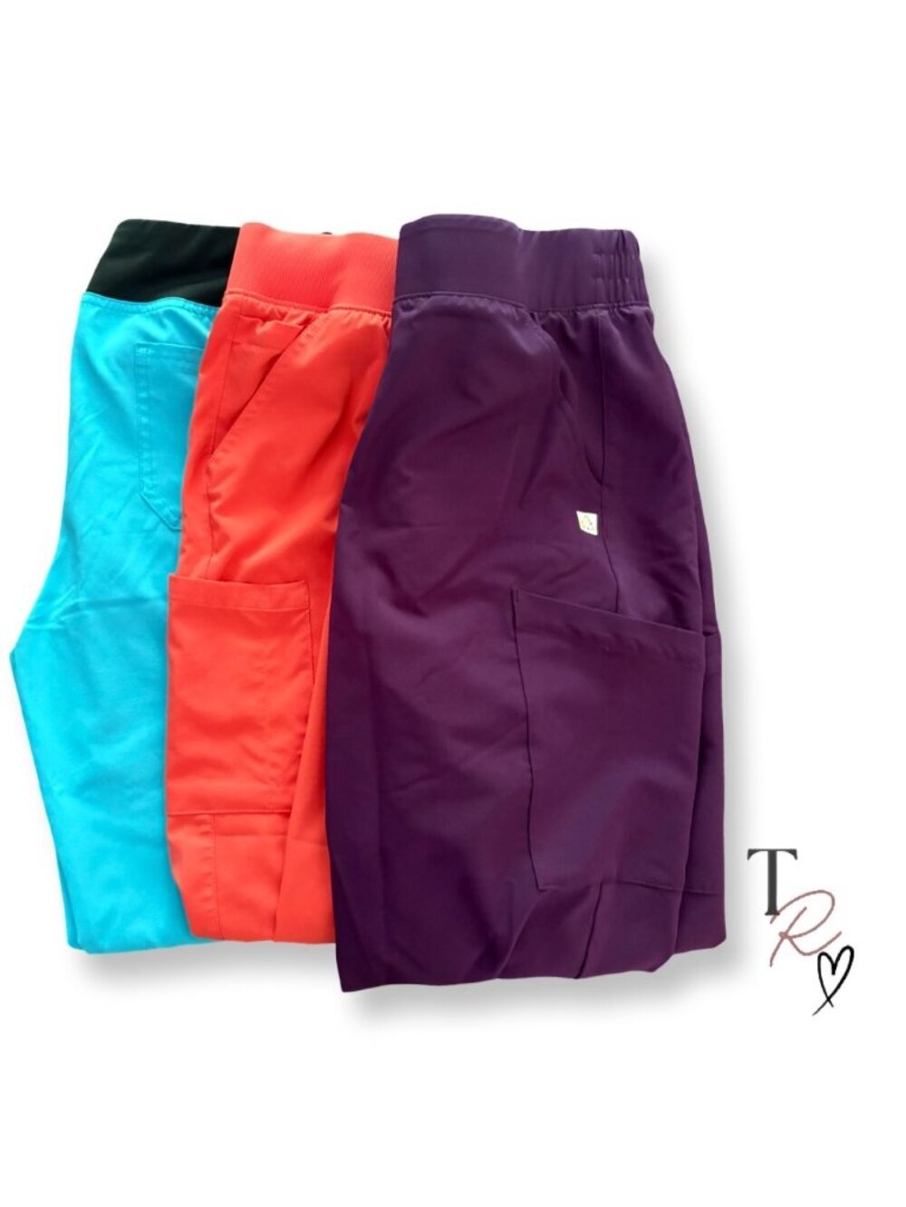 Easy Stretch & ReSURGE Women's Scrub Pants Bundle 3 Pairs Size Medium